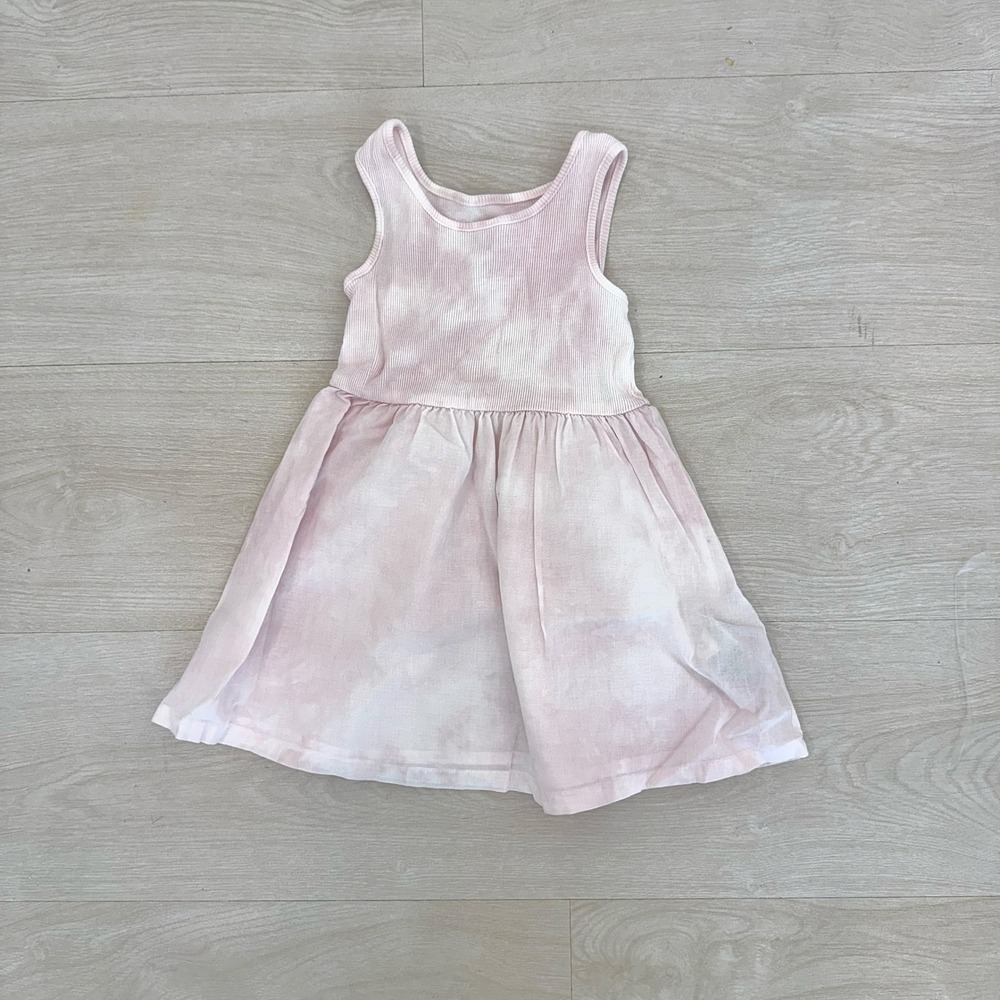 Baby Gap Pink Tie Dye‎ Tank Dress Cotton Blend 2T, 5T, 6T Sleeveless Play Dress